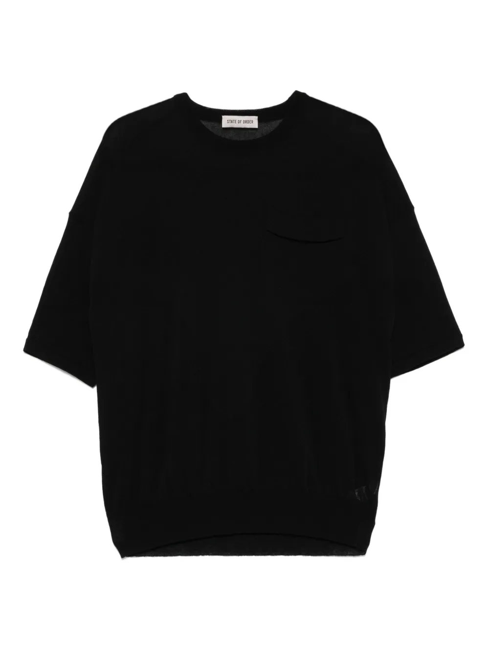 STATE OF ORDER pocket short-sleeves T-shirt | Black | Image 1