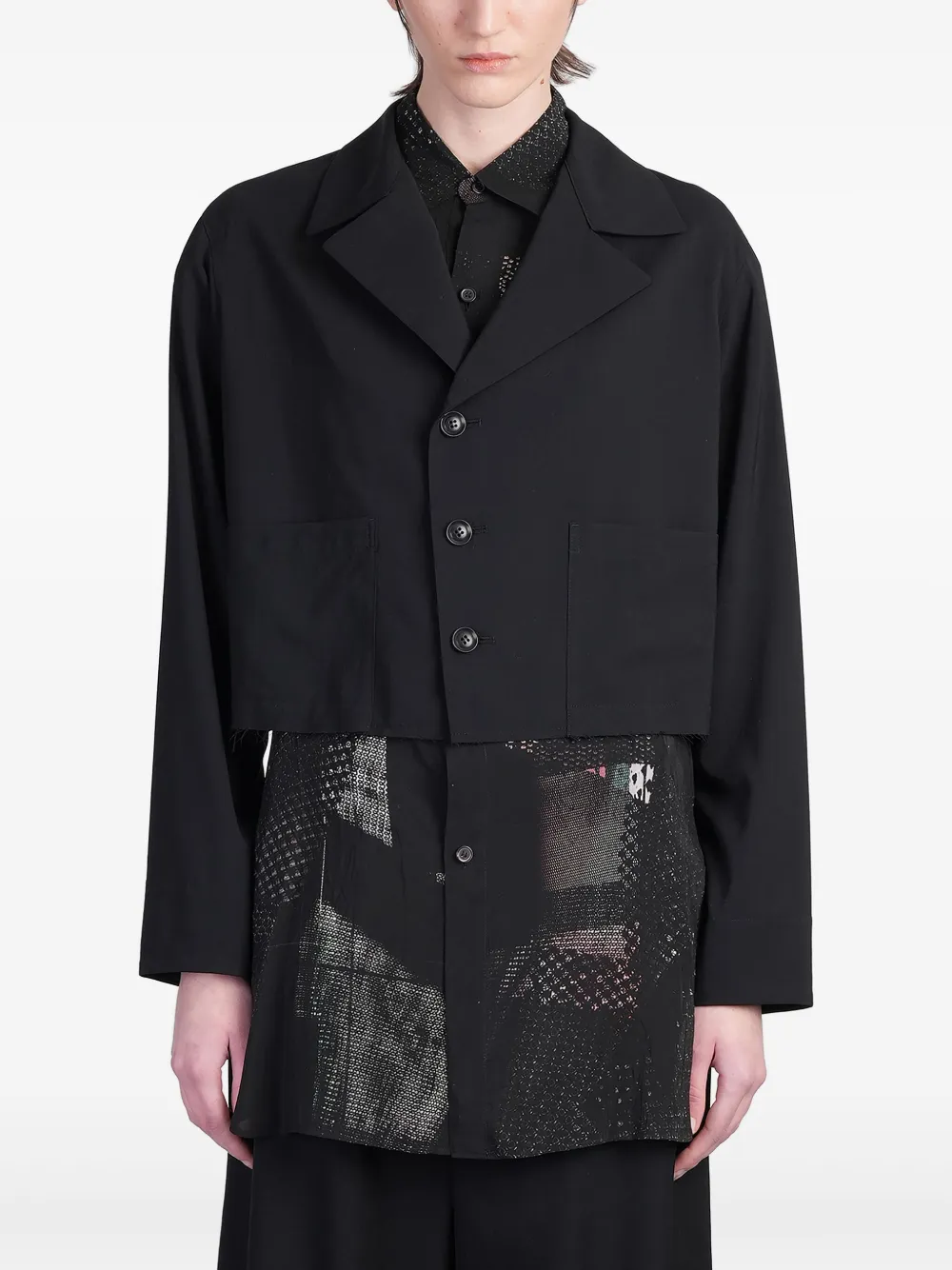 Y's wool blazer Zwart