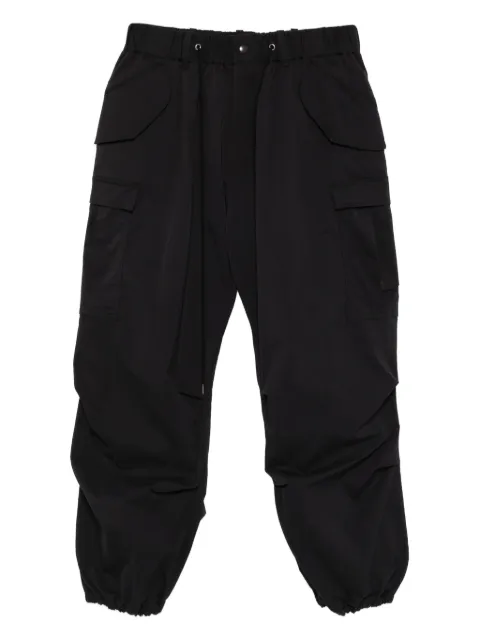 Y's drawstring-waist cargo trousers