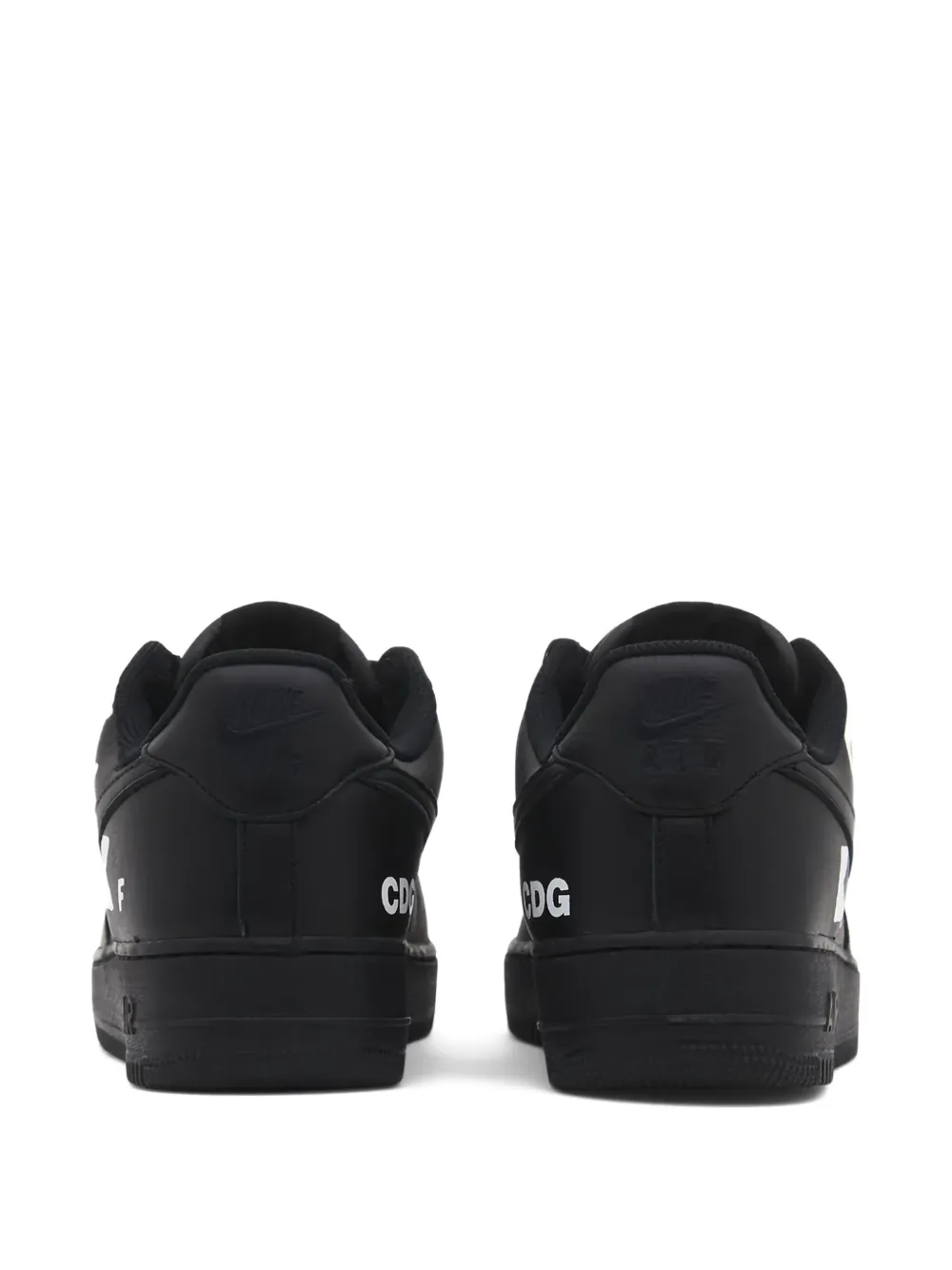 Nike Black leren high-top sneakers Zwart