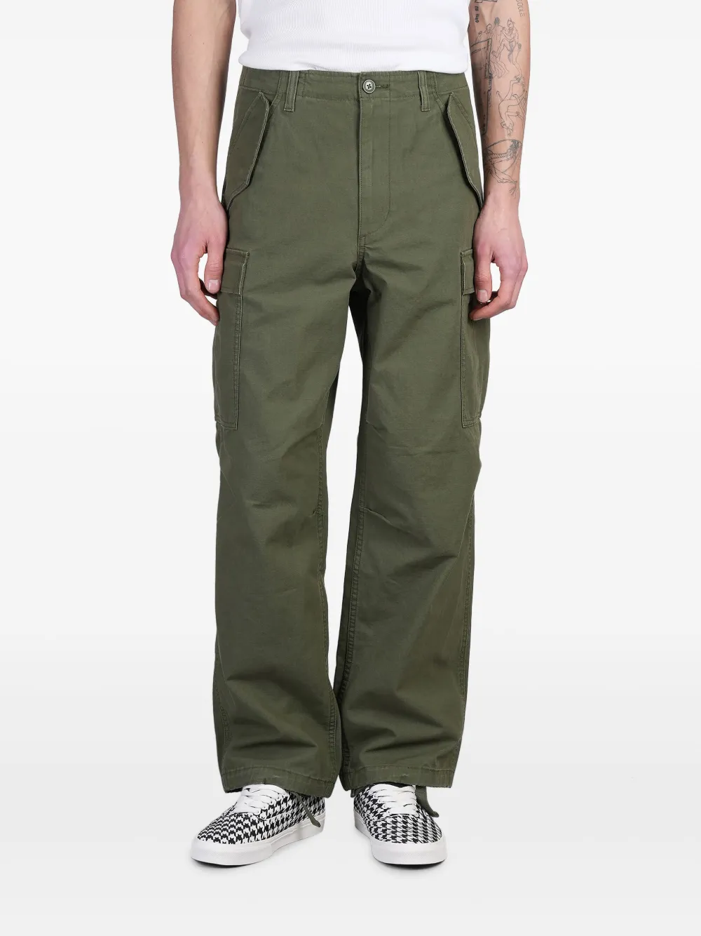 Stüssy Katoenen broek Groen