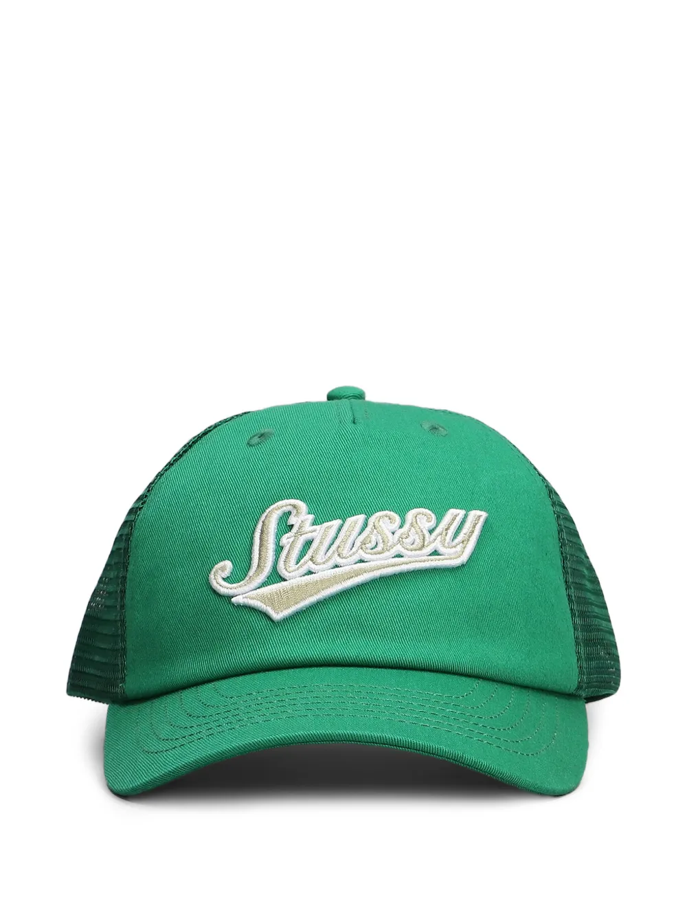 Stüssy Trucker pet met logopatch Groen