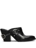 Metisse leather mules - Black
