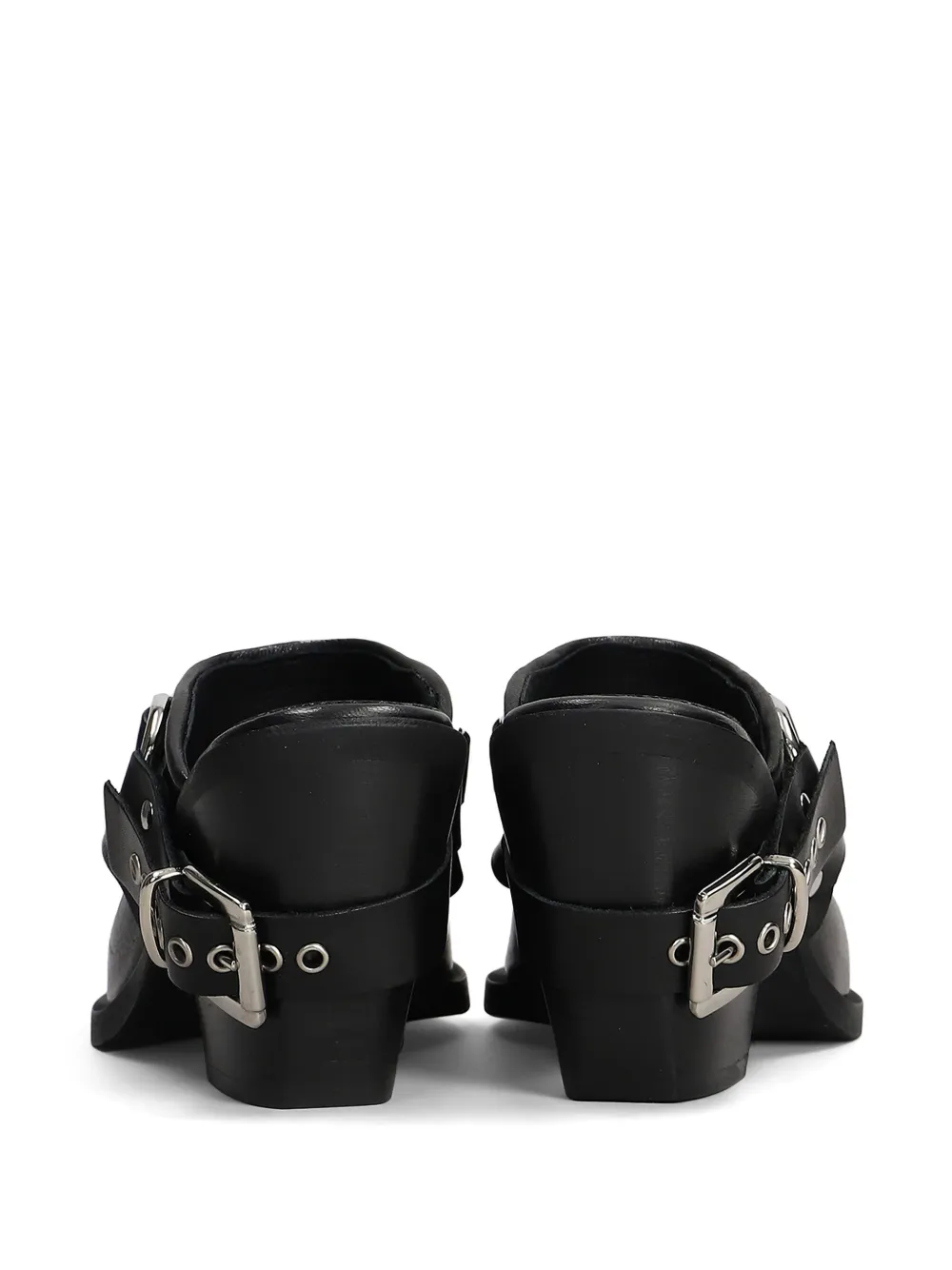 Metisse leather mules Black