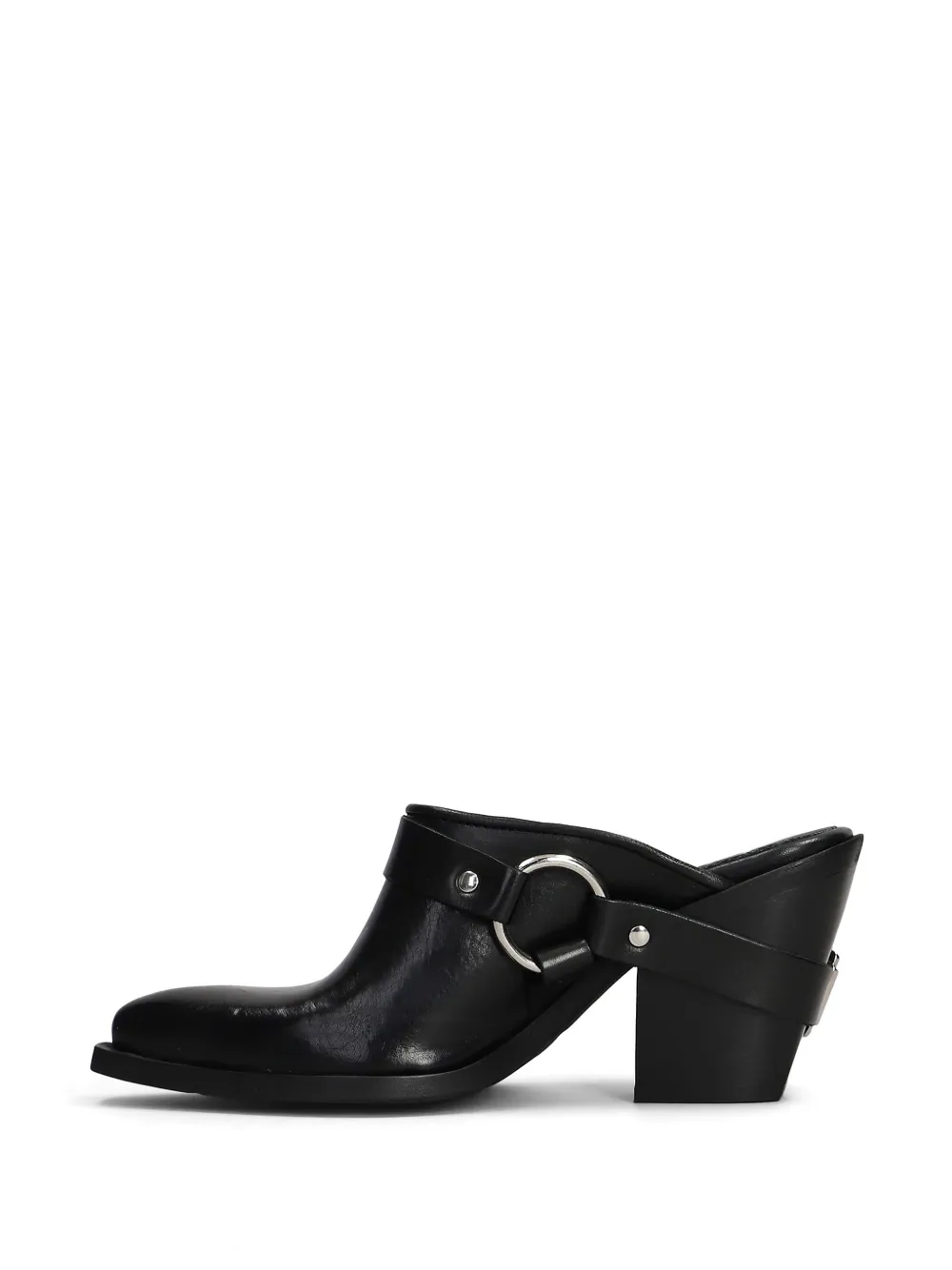 Metisse leather mules Black