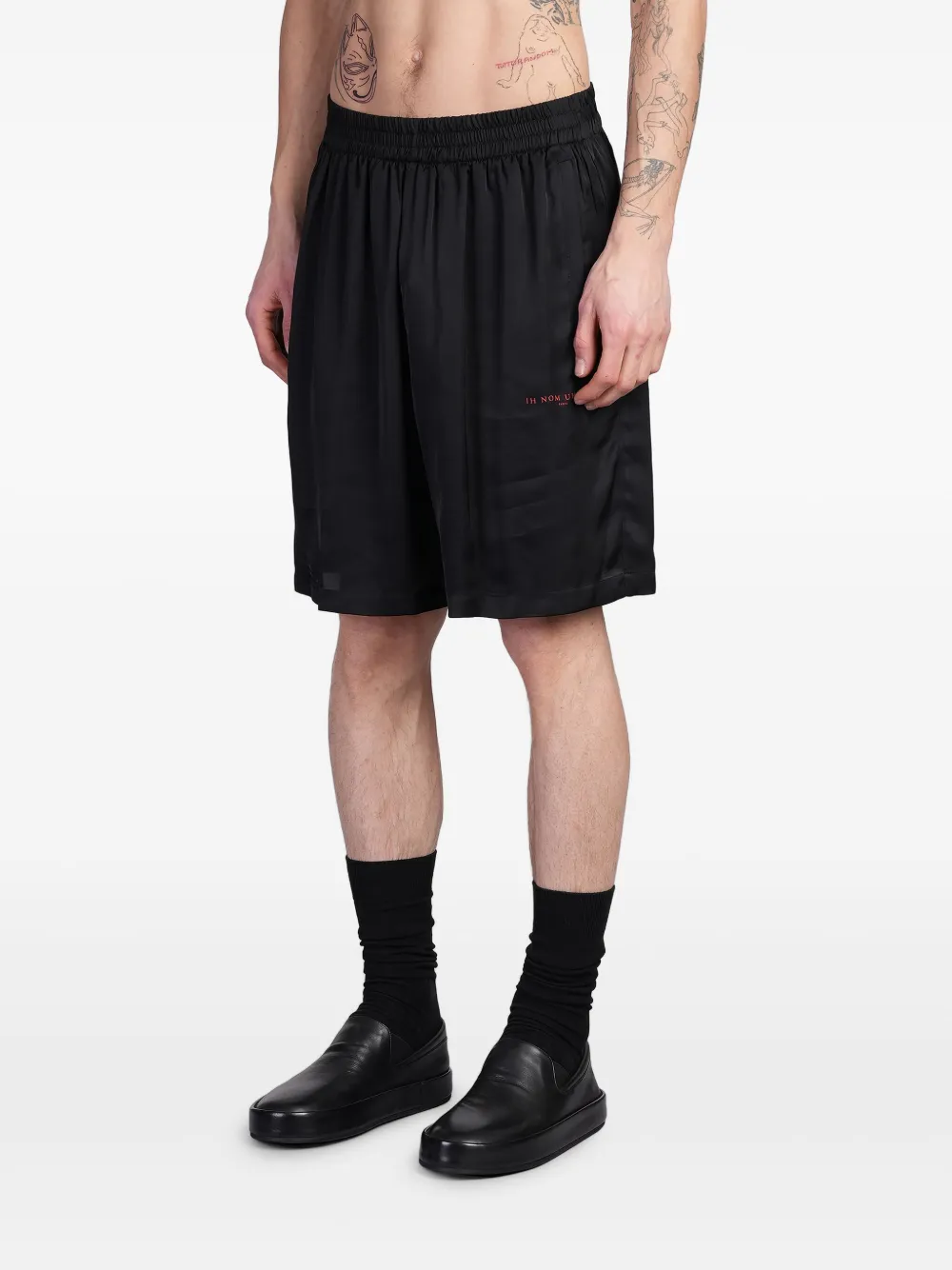 Ih Nom Uh Nit Shorts met logoprint Zwart