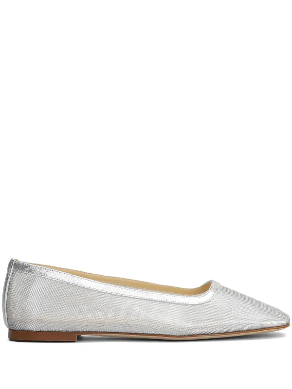FABIO RUSCONI シルバーメッシュフラットシューズ Fabio Rusconi メッシュ フラットシューズ | シルバートーン | FARFETCH JP