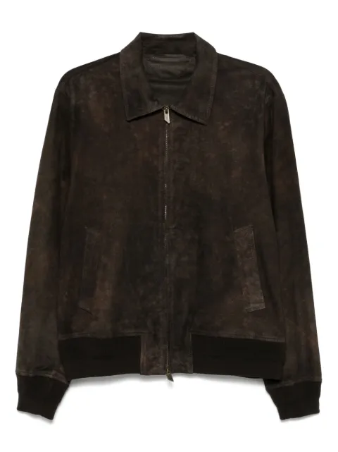 Salvatore Santoro suede bomber jacket