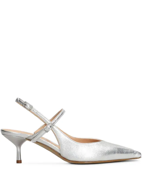 The Seller 60mm metallic slingback pumps