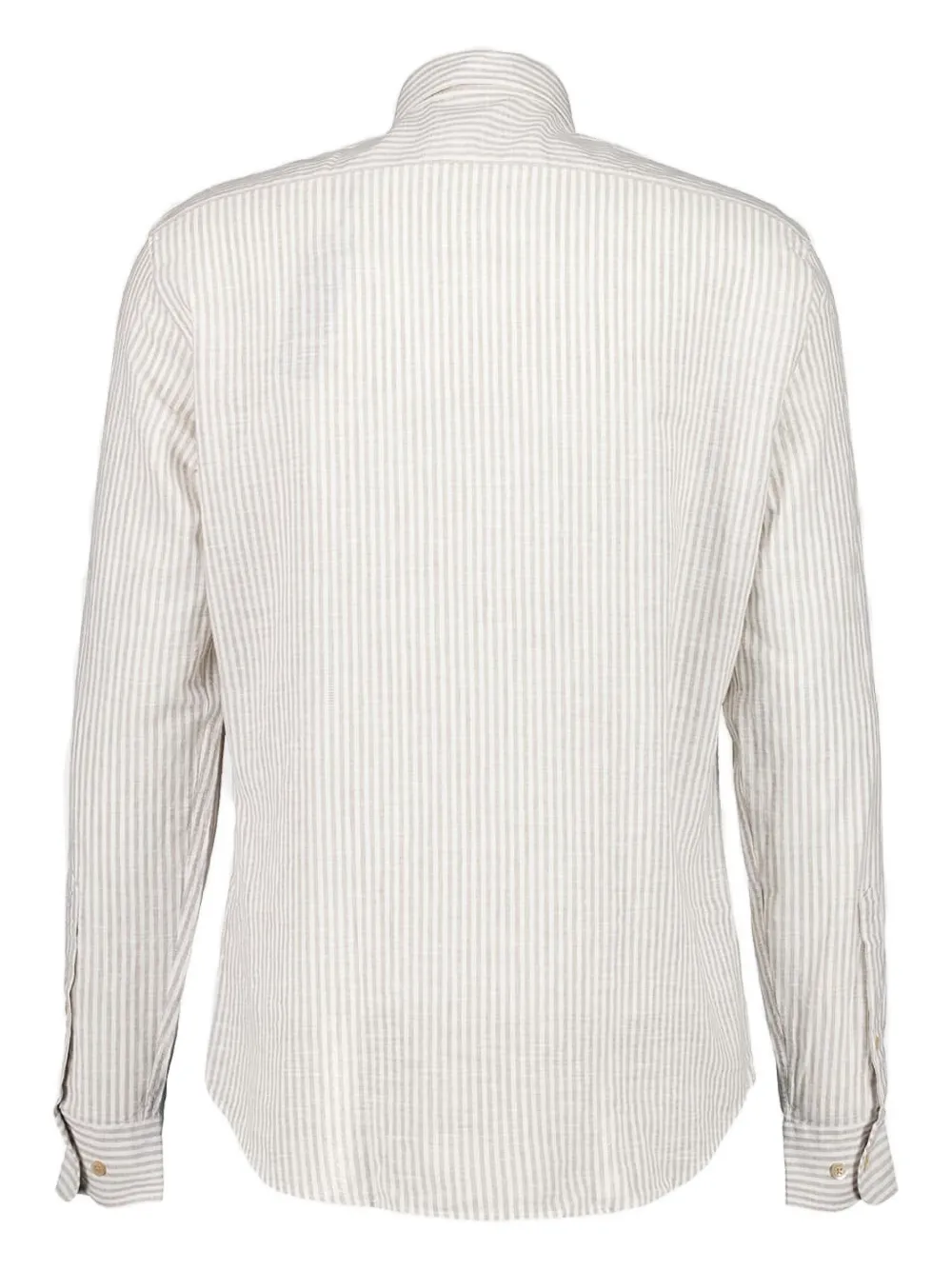 Boglioli striped cotton-linen blend shirt - Beige