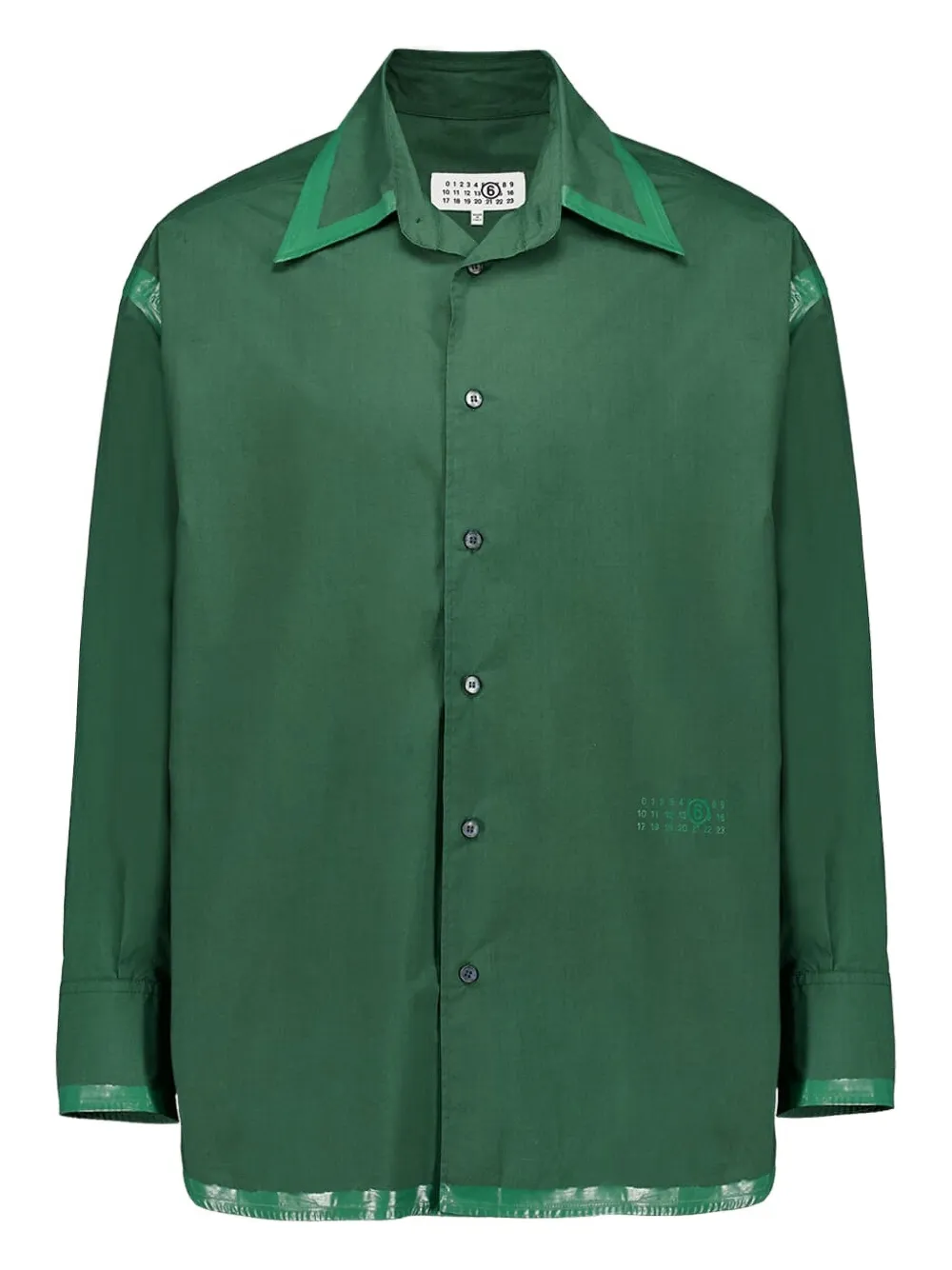 MM6 Maison Margiela button-up cotton shirt Groen
