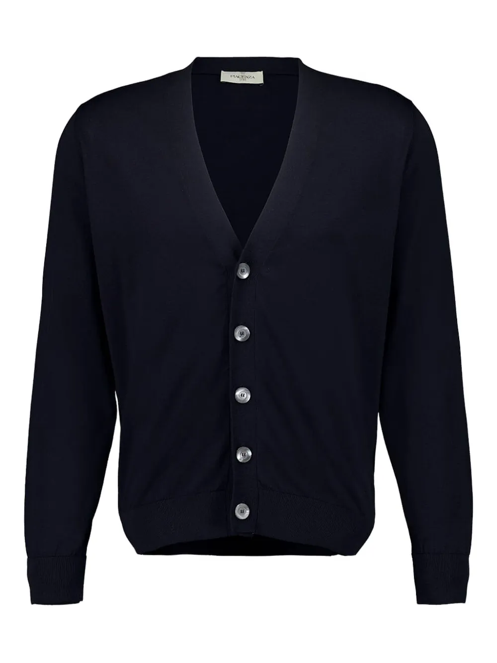Piacenza Cashmere v-neck cotton cardigan | Blue | Image 1