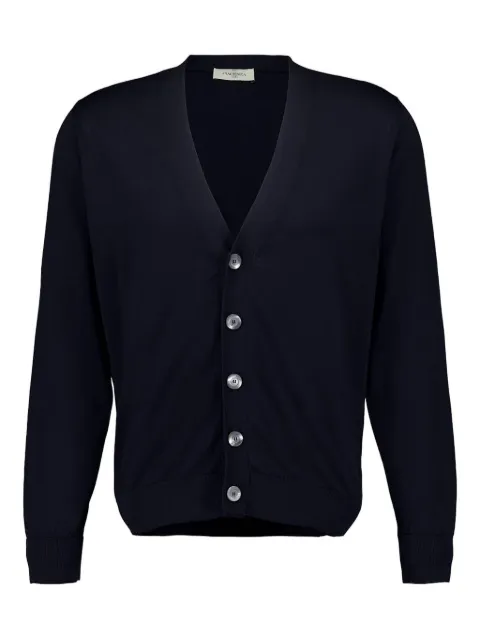 Piacenza Cashmere cárdigan de algodón con cuello en V