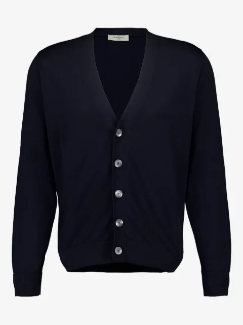 Piacenza Cashmere cárdigan de algodón con cuello en V