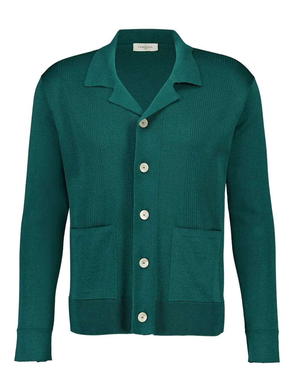 Piacenza Cashmere Hemd mit geknöpfter Tasche - Grün