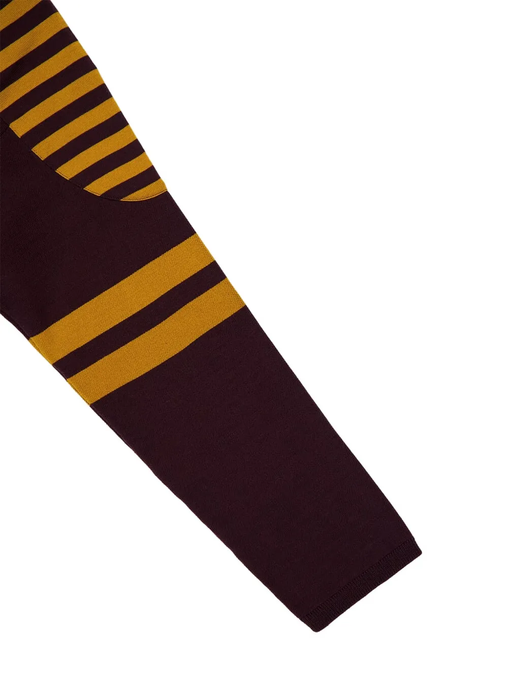 BODE Gestreepte trui met veters Bruin