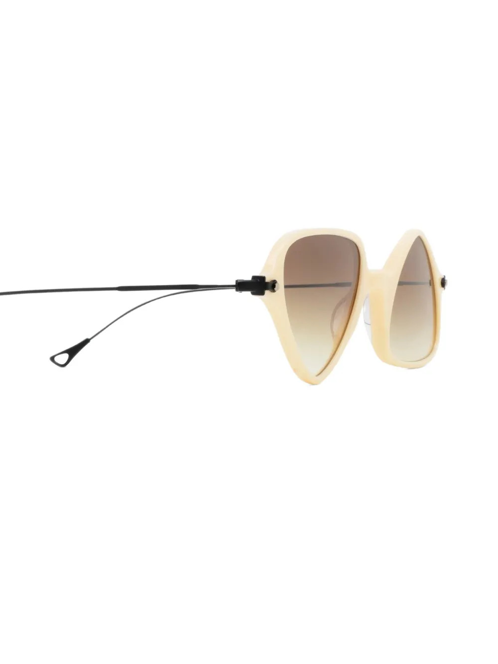 Eyepetizer Twiggy zonnebril met geometrisch montuur Beige