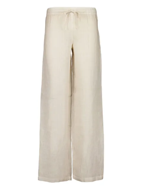 120% Lino drawstring linen trousers