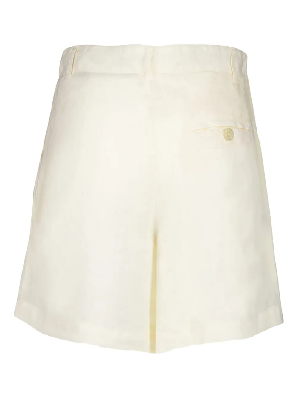 120% Lino Geplooide linnen shorts Beige