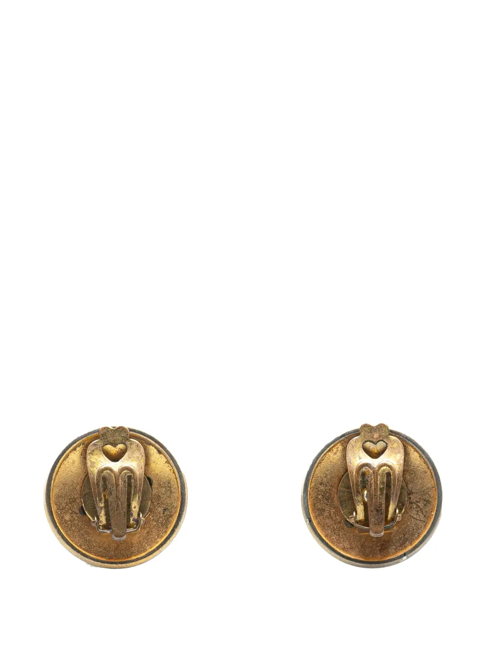 Hermès Pre-Owned 20th Century Gold Plated Sellier Round Clip on Earrings costume earrings | Image 2