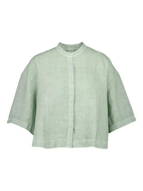 120% Lino short-sleeve button-up linen shirt