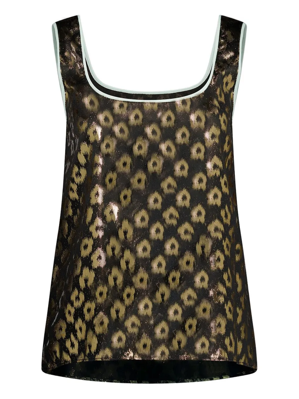 La DoubleJ Zijden top met print Zwart