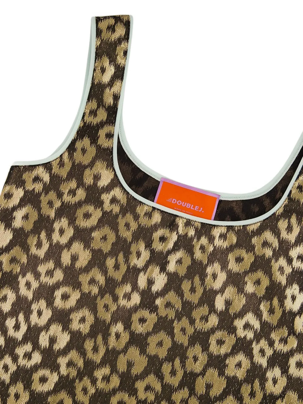 La DoubleJ Zijden top met print Zwart