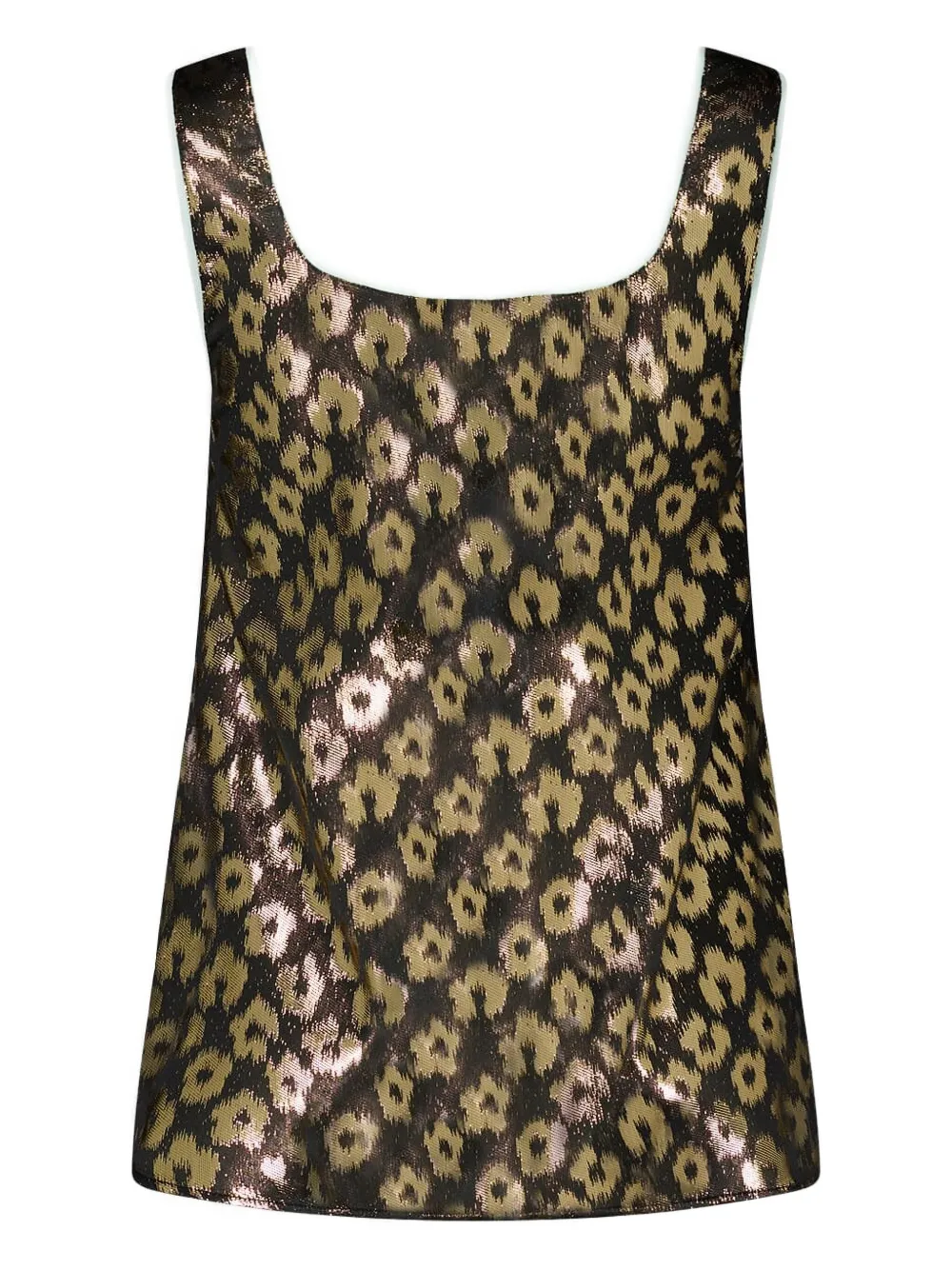 La DoubleJ Zijden top met print Zwart