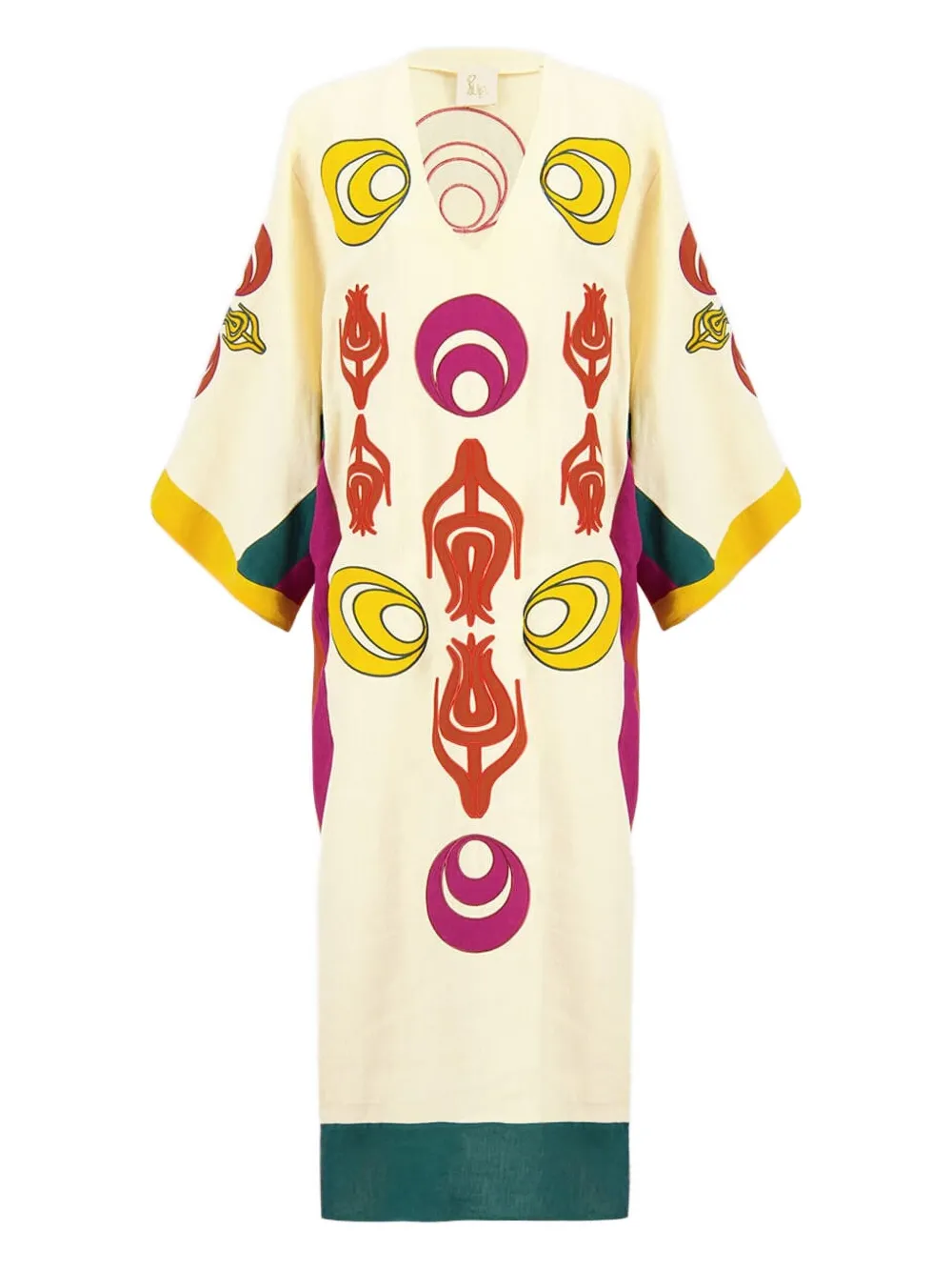 PAULA embroidered-patchwork dress | Neutrals | Image 1
