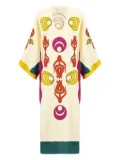 PAULA embroidered-patchwork dress - Neutrals