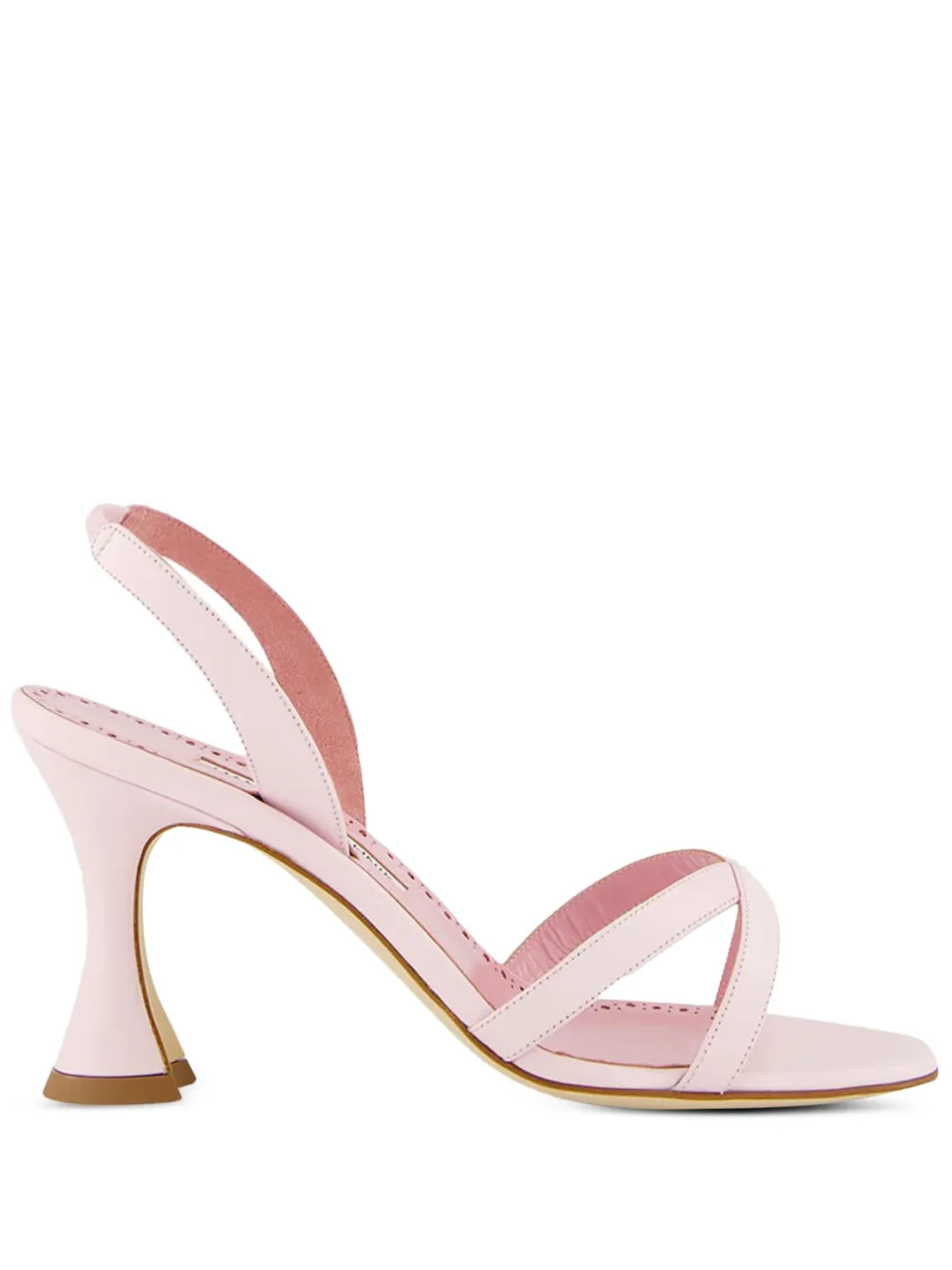 Manolo Blahnik 90mm Ammoursli slingback sculpted-heel sandals Pink