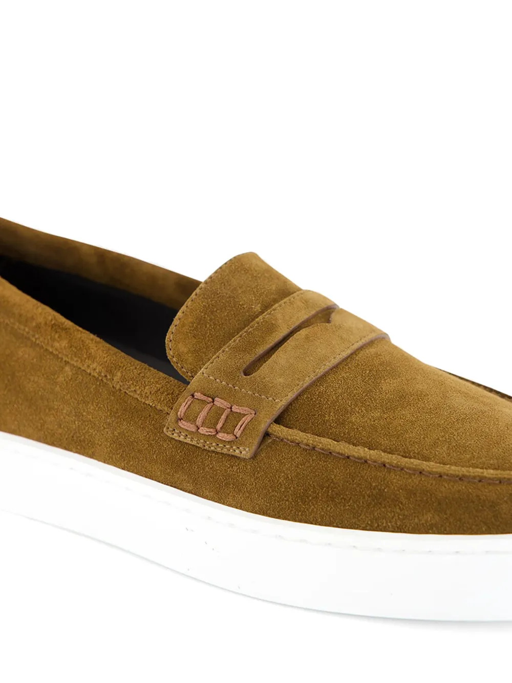 Manolo Blahnik penny-suede loafers Brown
