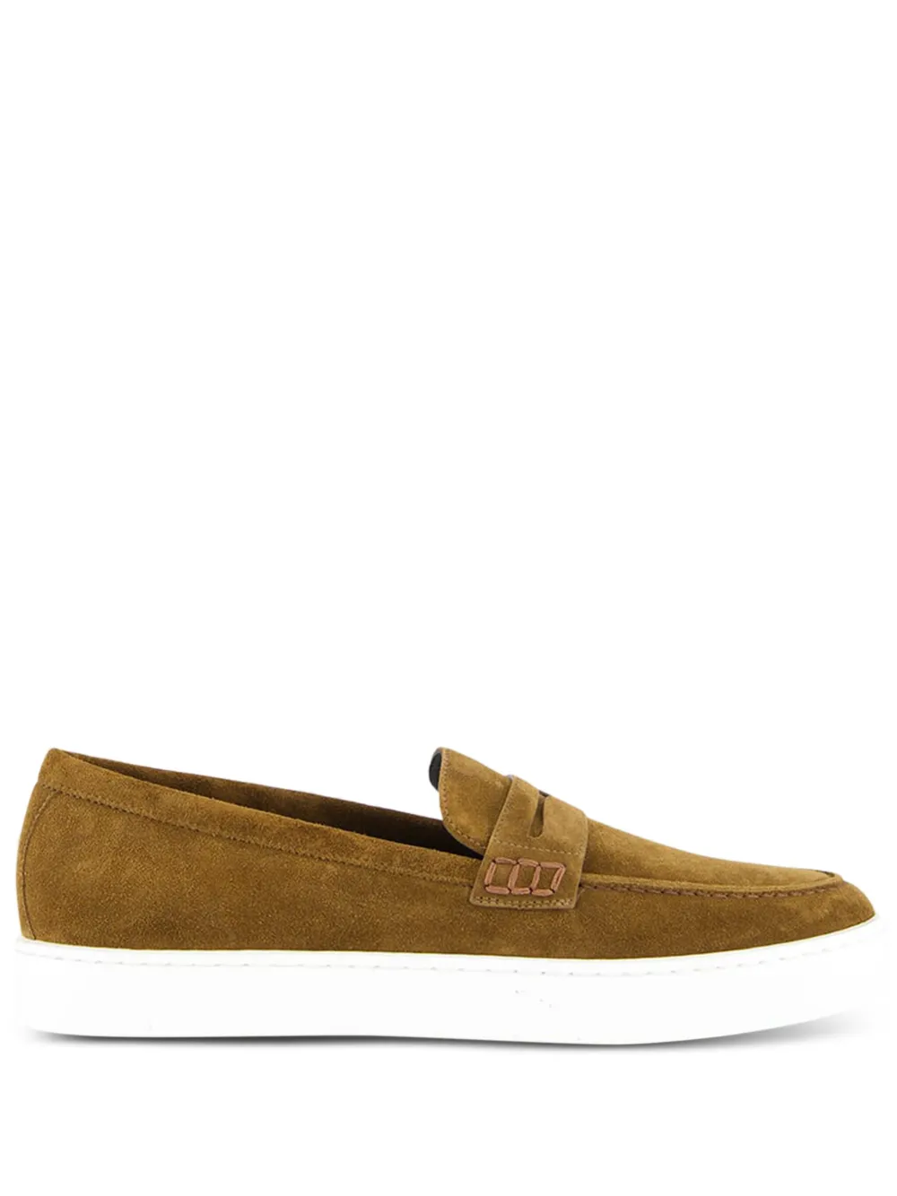 Manolo Blahnik penny-suede loafers Brown
