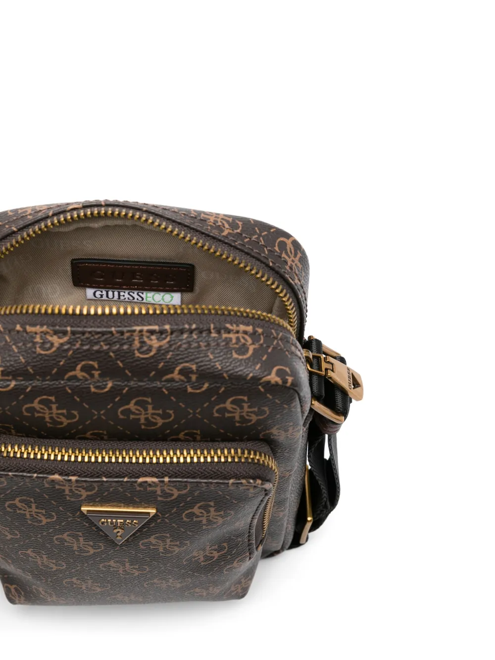 Guess Usa Vezzola Smart Messenger Bag In 褐色