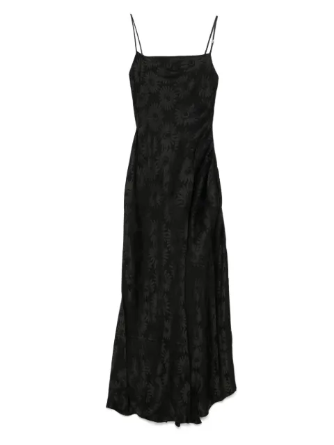 HUGO vestido largo con motivo floral en jacquard