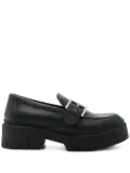 HUGO buckle-detail loafers - Black