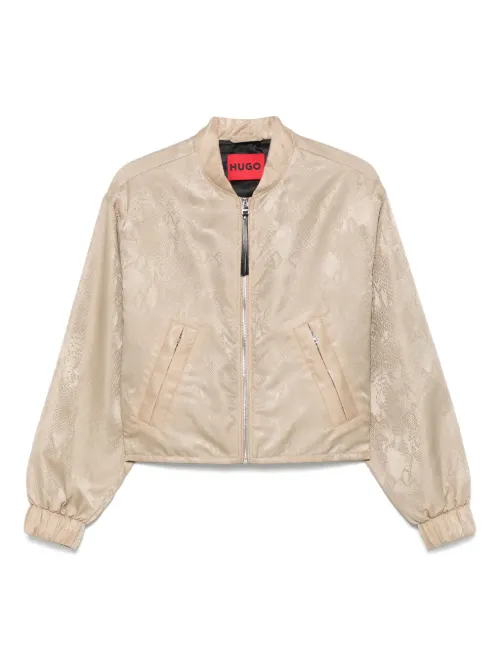 Veste bomber à imprimé peau de python - HUGO - Modalova