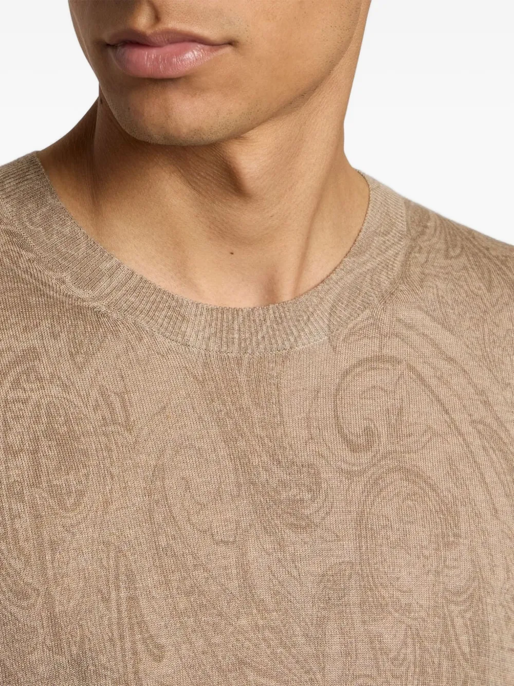 ETRO Trui met paisley-print Beige