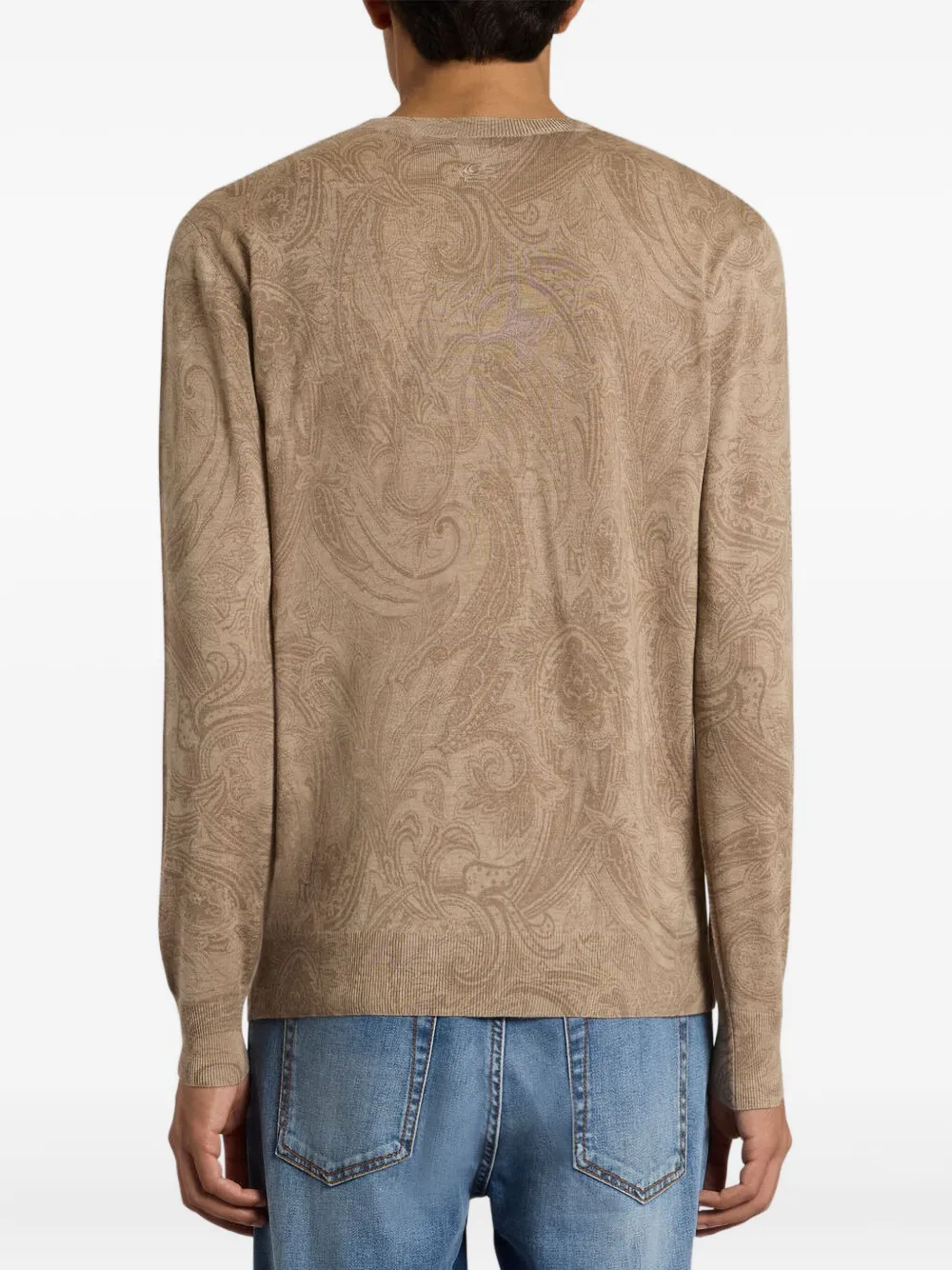 ETRO Trui met paisley-print Beige