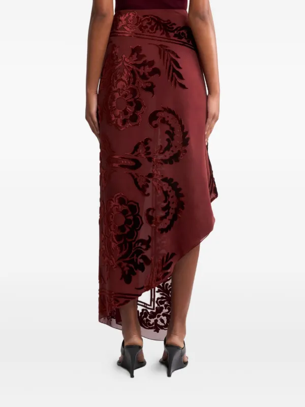 スカート ETRO SS25 Etro Skirts Red (WRFA0095 99SA5I6X0803) ETRO paisley-print Pleated Midi Skirt | Red | FARFETCH