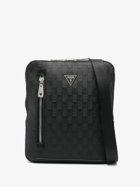 GUESS USA logo-embossed messenger bag