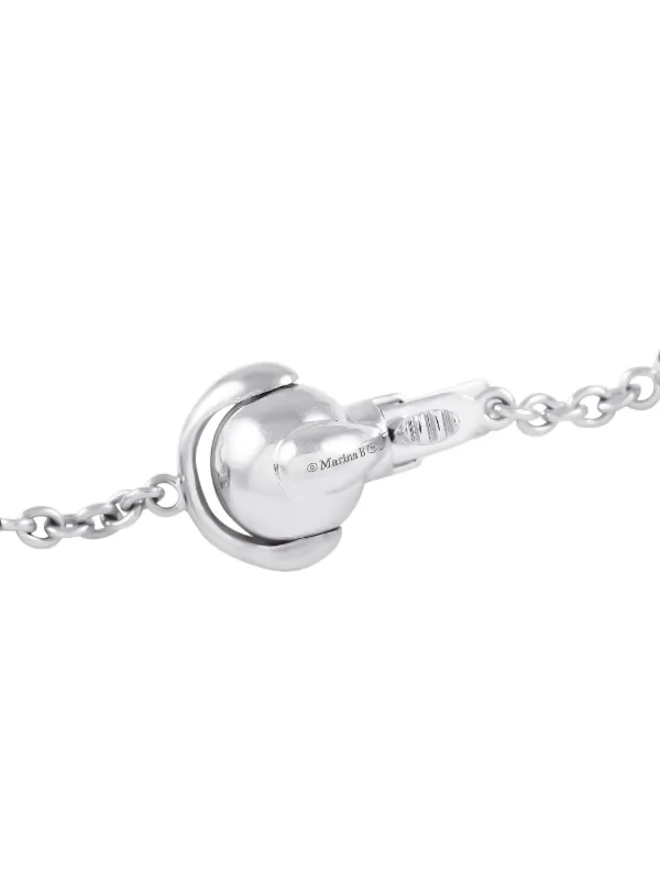 MARINA B 18K White Gold multi-stone Necklace Silver FARFETCH AZ