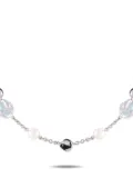 MARINA B 18K white gold multi-stone necklace - Silver