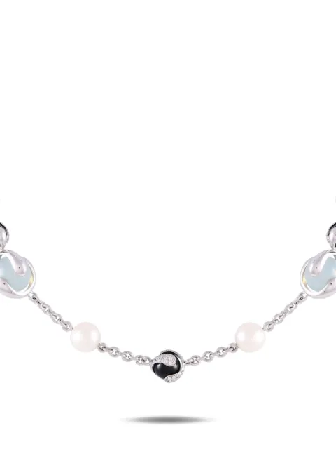 MARINA B collar en oro blanco de 18kt con gemas