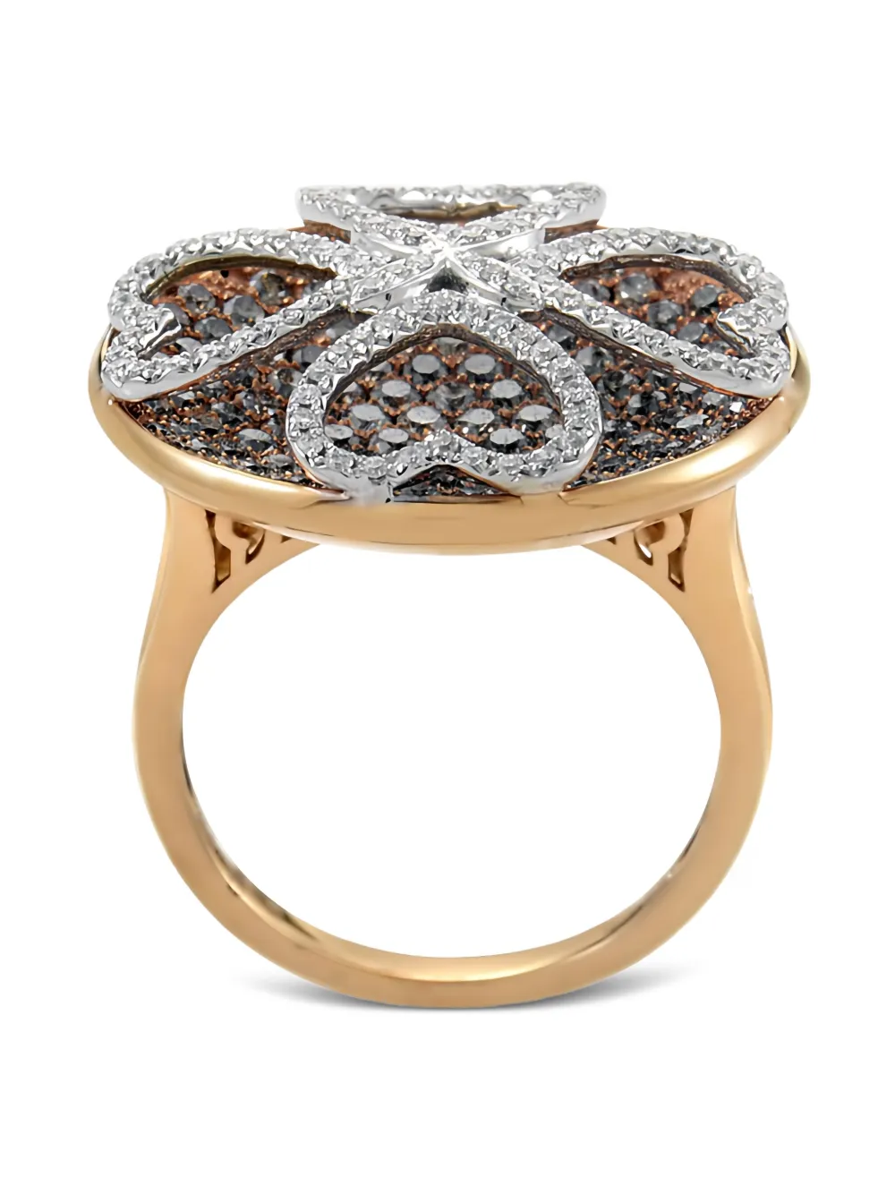 Gregg Ruth bague Clover en or rose 18ct pavé de diamants | Pre-owned | Image 2