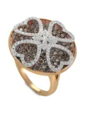 Gregg Ruth 18kt rose gold Clover diamond ring - Pink
