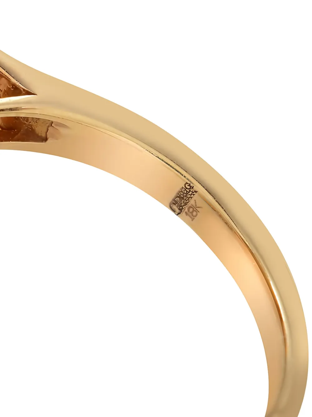 Pre-owned Gregg Ruth 18k Rose Gold Flower Diamonds Ring In 粉色
