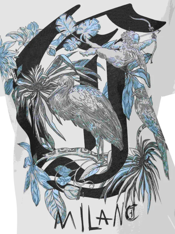 関税込み★送料無料【JUST CAVALLI】Ｔシャツ ブランドロゴ Just Cavalli ロゴ Tシャツ | ブラック | FARFETCH JP