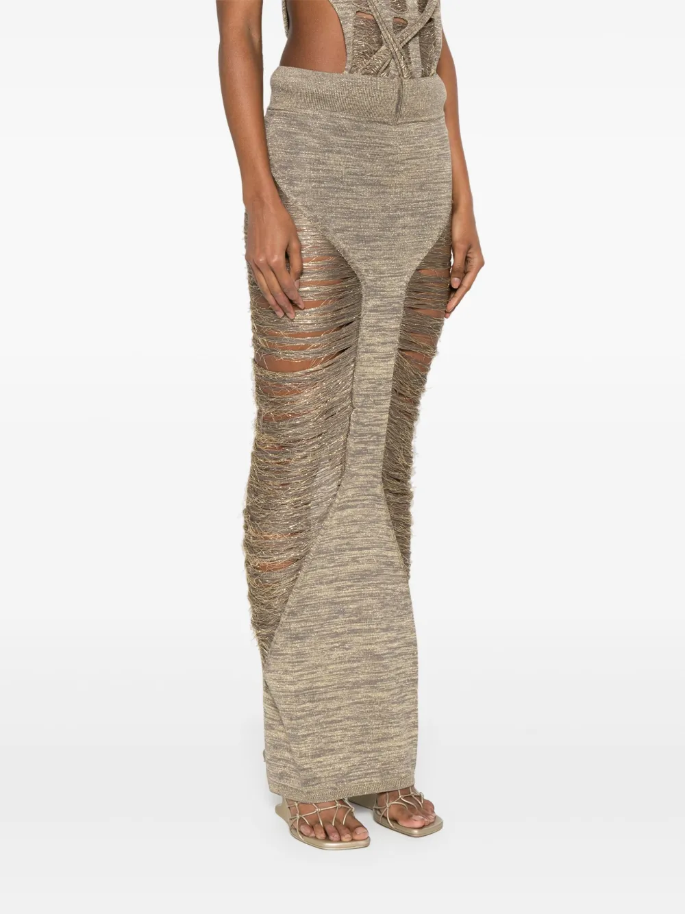 Rick Owens Pillar maxi-rok Goud