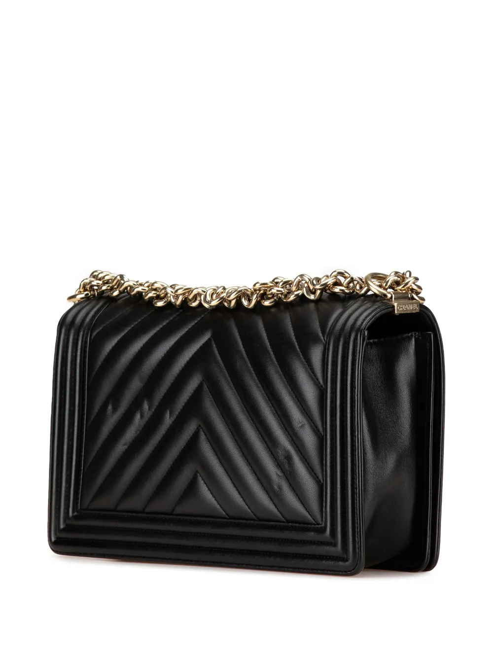 CHANEL Pre-Owned 2019 New Medium Chevron Lambskin Boy Flap crossbody bag | Pre-Owned | Image 2
